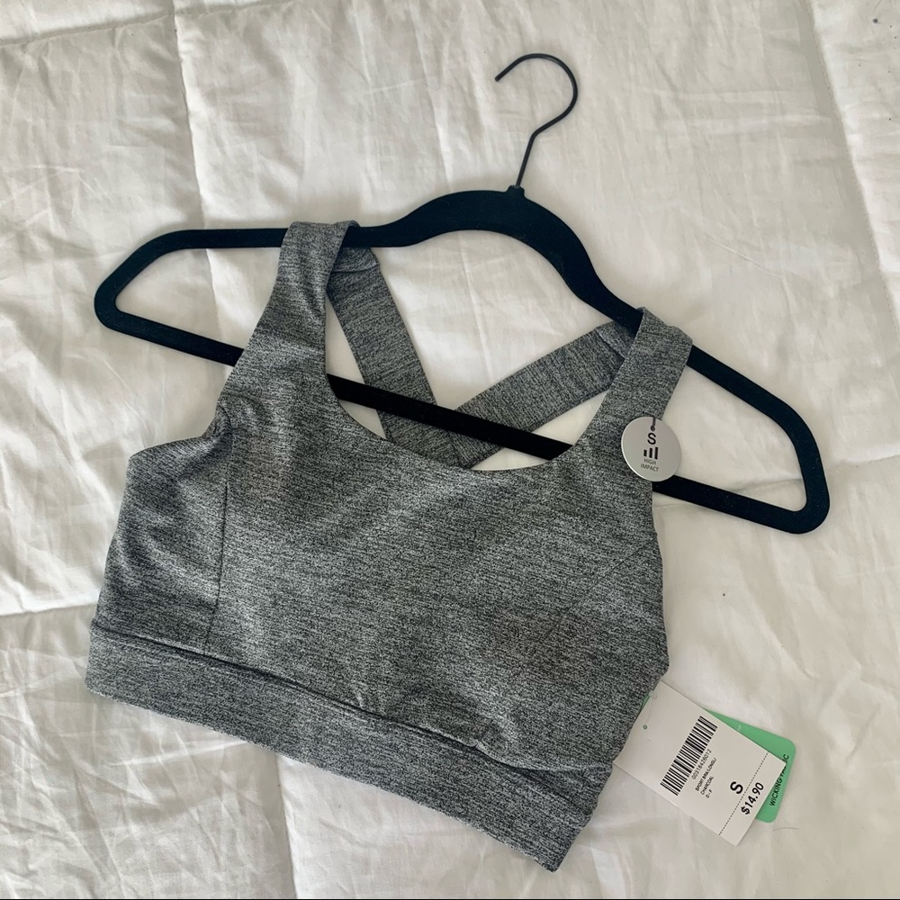Forever 21 grey sports bra